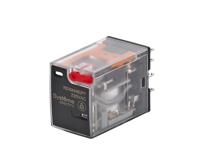 Реле 6А 4перекл. 230В AC тест кнопка LED SE RSXM4AB2P7