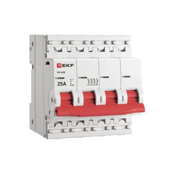 Выключатель нагрузки 4п 25А ВН-63N PROxima EKF S63425