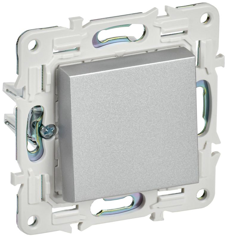 Выключатель кнопочный 1-кл. SKANDY 10А SK-V14S серебр. IEK SK-V17-0-10-K23