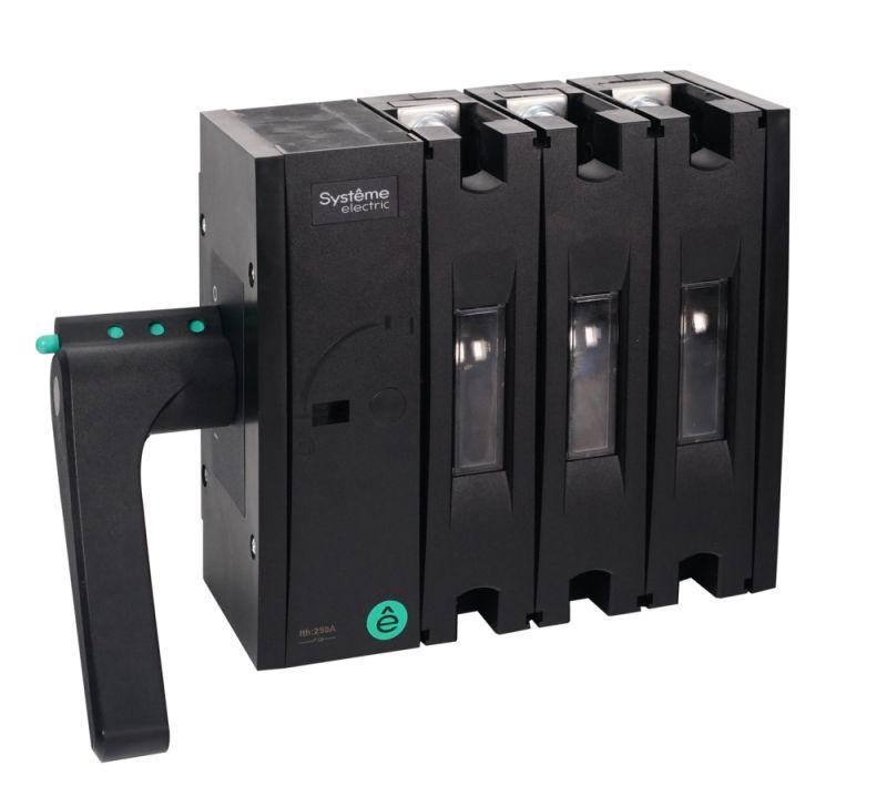 Выключатель-разъединитель SYSTEMEPACT SD250 4п 250А рукоятка слева сбоку (зак. отдельно) SE SSD02504LS0250