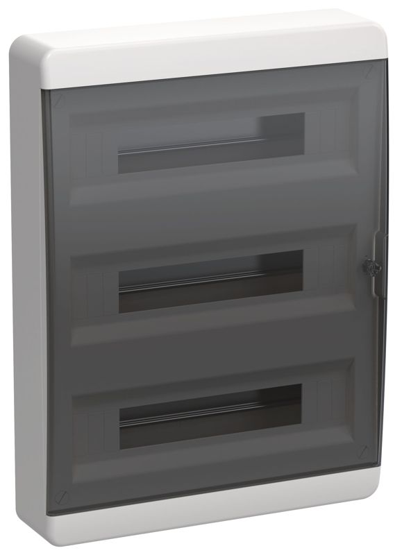 Корпус ЩРН-П-54 TEKFOR IP41 черн. прозр. дверь пластик. IEK TF5-KP12-N-54-41-K01-K03