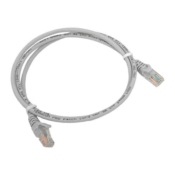Патч-корд кат.5E UTP неэкранир. LSZH сер. 1.0м TERACOM PRO EKF TRP-5EUTP-LSH-1M-GY
