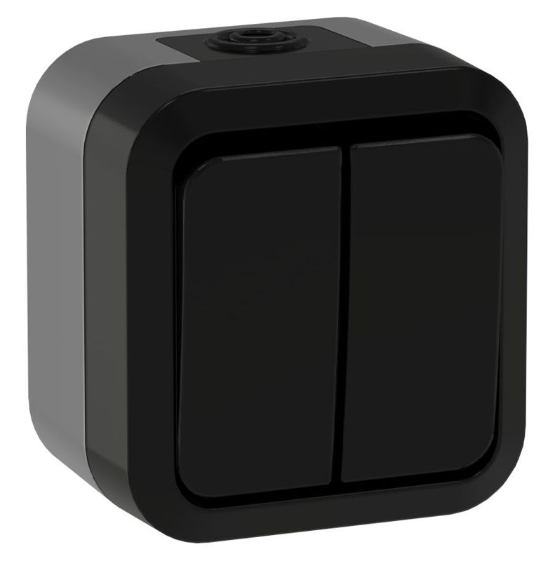 Выключатель проходной 2-кл. ОП TORS TS125 10А IP55 графит IEK TS-V22-0-10-55-K53