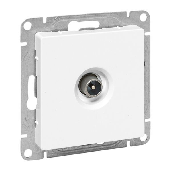 Розетка телевизионная проходная TV СП Эпика механизм бел. EKF UP1-SOW-TV-2