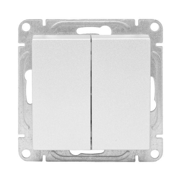 Выключатель 2-кл. СП Эпика механизм алюм. EKF UP1-SWA-20