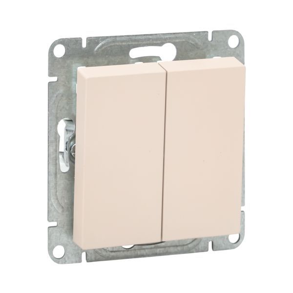 Выключатель 2-кл. СП Эпика механизм крем. EKF UP1-SWI-20