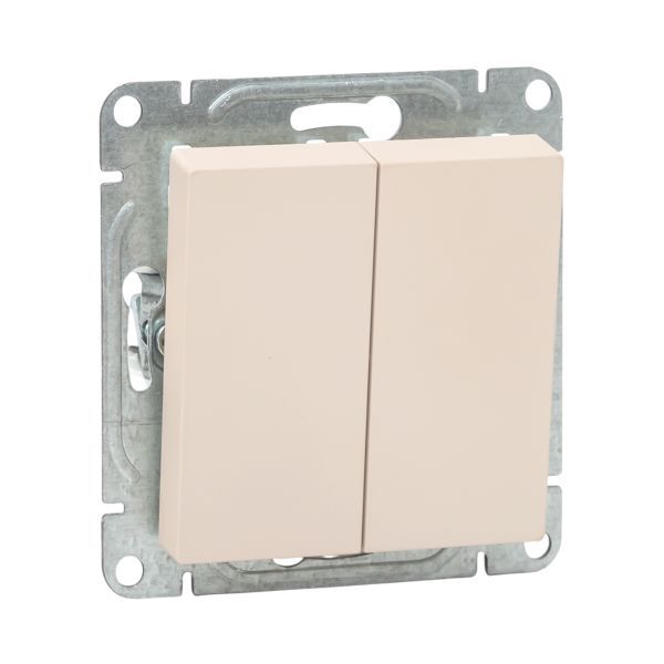 Выключатель проходной 2-кл. СП Эпика механизм крем. EKF UP1-SWI-21