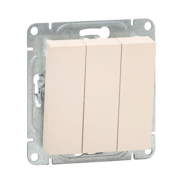 Выключатель 3-кл. СП Эпика механизм крем. EKF UP1-SWI-31