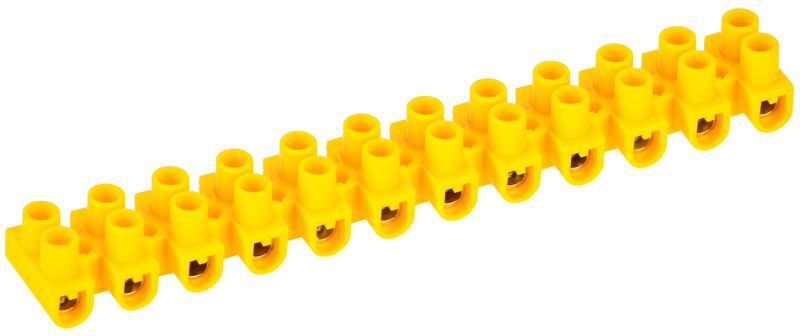 Колодка клеммная полистирол ЗВИ-5 н/г 1.5-4.0кв.мм желт. (блист.2шт) IEK UZV7-005-04-2