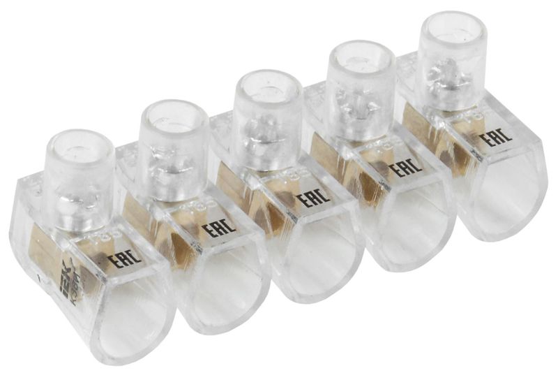 Зажим винтовой концевой изолированный КЗВИ 2.5кв.мм (5х1) IEK UZVK-025-5