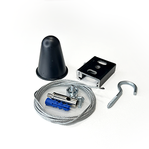 Комплект подвеса с тросом 3м черный VARTON V4-R4-05.0006.TRK-0002