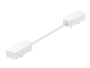 Коннектор питания для углового соединения шинопроводов магнитной системы Galakti 290x26x15мм бел. VARTON V4-R7-00.RG23.TRK-0005