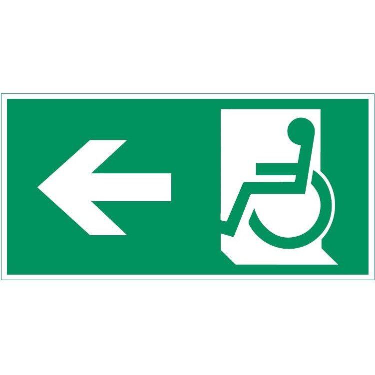 Знак "Движение МГН налево" 300х150мм для аварийно-эвакуационного светильника Vision/IP65 Basic VARTON V5-EM03-60.003.031