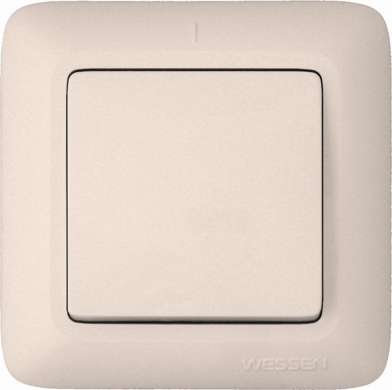 Выключатель 1-кл. СП Прима 10А IP20 сл. кость (опт. упак.) SchE VS1U-116-S