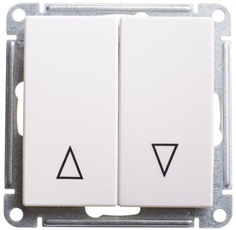 Выключатель для жалюзи 2-кл. СП W59 10А IP20 10AX с механич. блокировкой механизм бел. SE VS410-253-1-86