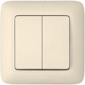 Выключатель 2-кл. СП Прима 10А IP20 сл. кость (опт. упак.) SchE VS5U-218-S