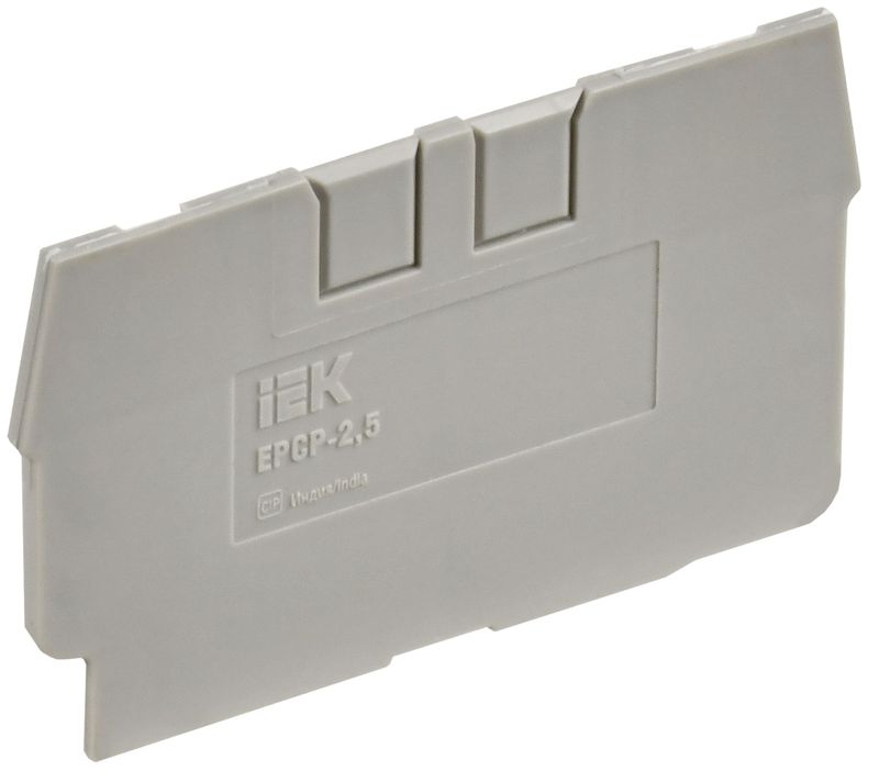 Заглушка для CP 2.5кв.мм сер. IEK YCT20-00-K03-002-ZGL