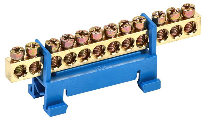 Шина нулевая на DIN-изол. "Стойка" ШНИ 6х9-12-С-С IEK YNN10-69-12P-K07