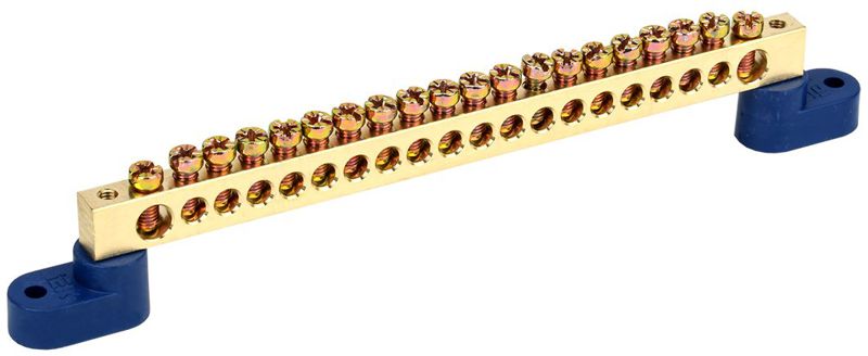 Шина нулевая ШНИ-8х12-20-У2-С на двух угловых изоляторах IEK YNN10-812-20C2-K07