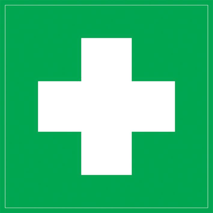 Знак "Медицинская аптечка" 150х150 IEK YPC20-MEDAP-2-010