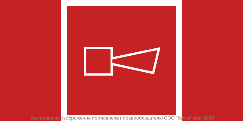 Знак безопасности NPU-2110.F11 "Звуковой оповещатель пожарной тревоги" Белый свет a20424