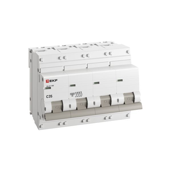 Выключатель автоматический модульный 4п C 35А 10кА ВА 47-100 PROxima EKF mcb47100-4-35C-pro