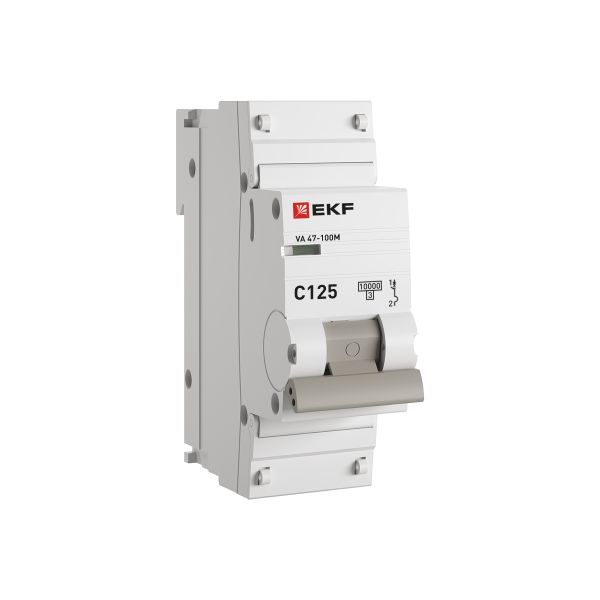 Выключатель автоматический модульный 1п C 125А 10кА ВА 47-100M электромагнит. расцеп. PROxima EKF mcb47100m-1-125C-pro