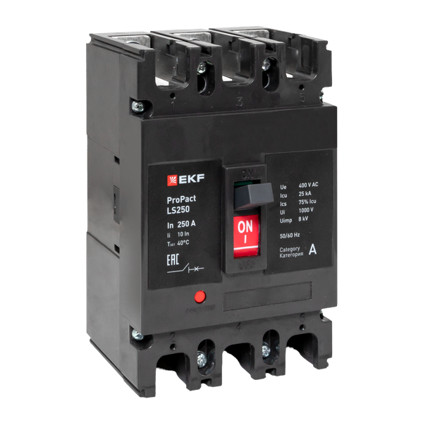 Выключатель автоматический 3п 160А 25кА LS250 ProPact EKF mccb-250-25-3-160-ls