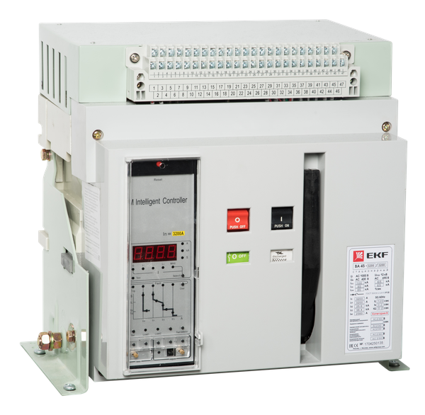 Выключатель автоматический 3п 2000/630А 80кА ВА-45 PROxima стац. EKF mccb45-2000-630