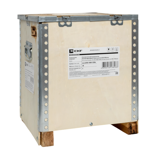 Выключатель автоматический 3п 1600/1600А 55кА ВА-450 выкатн. EKF mccb450-1600-1600v