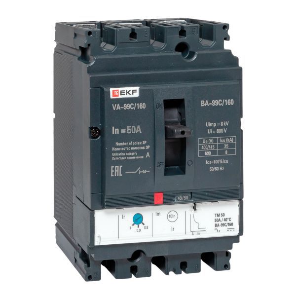 Выключатель автоматический 3п 160/50А 36кА ВА-99C Compact NS PROxima EKF mccb99C-160-50