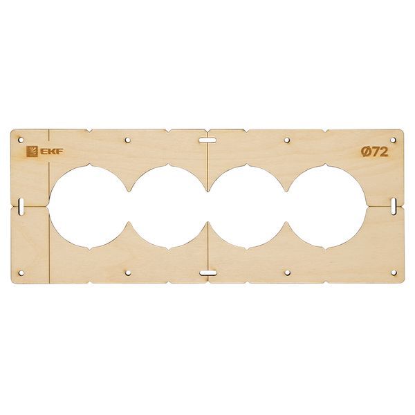 Шаблон для подрозетников c 4 отв. d72мм Expert EKF sh-d72-4