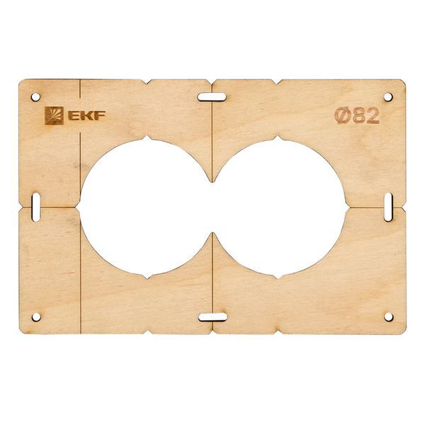 Шаблон для подрозетников c 2 отв. d82мм Expert EKF sh-d82-2