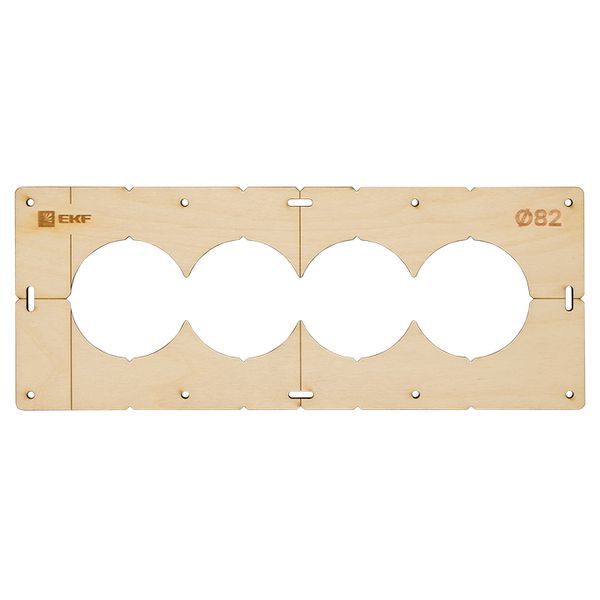 Шаблон для подрозетников c 4 отв. d82мм Expert EKF sh-d82-4