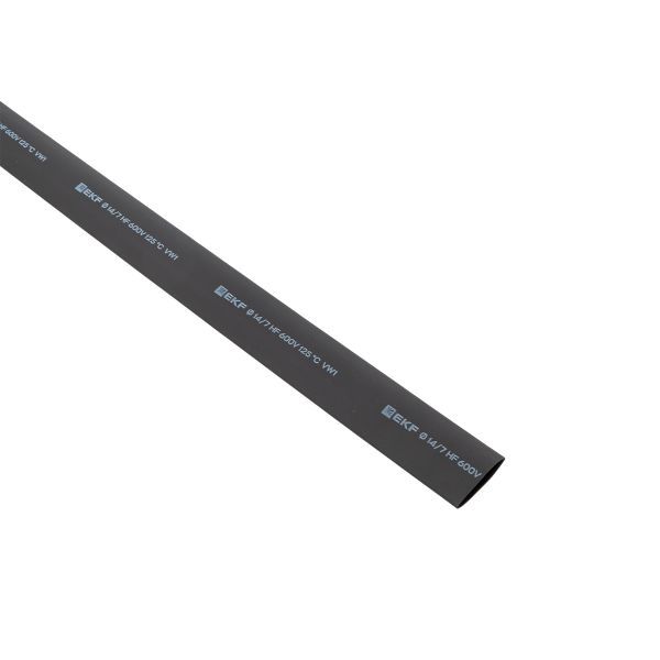 Трубка термоусадочная ТУТ нг 14/7 черн. 1м (уп.50м) PROxima EKF tut-14-b-1m