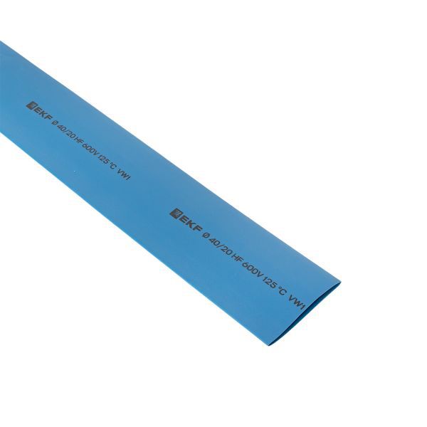 Трубка термоусадочная ТУТ нг 40/20 син. 1м (уп.25м) PROxima EKF tut-40-g-1m