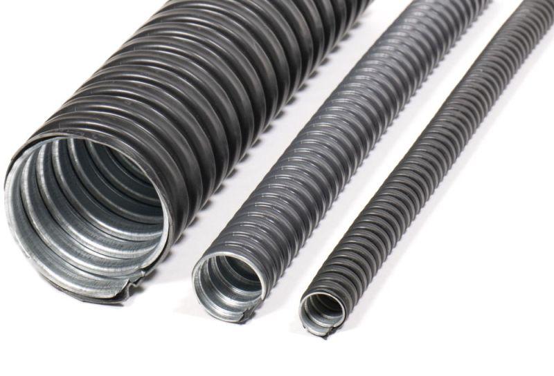 Металлорукав в ПВХ изоляции Р3-ЦПнг 32 d32мм без протяжки черн. (уп.25 м) ГОФРОМАТИК zeta44207