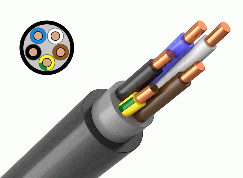 Силовой кабель  ВВГнг(A)-LS - один из самых востребованных на производстве